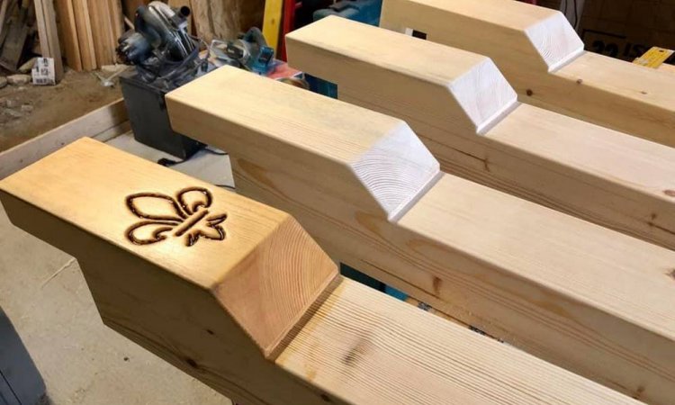 Fabrication de colonnes et poutres en bois - La Roche-sur-Foron - BRIGADE DU BÂTIMENT